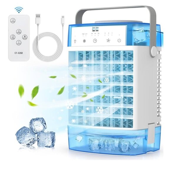 CoolingFan CF-626R Portable Air Conditioners 4-IN-1 1600ml Dual Tank Evaporative - Picture 1 of 10